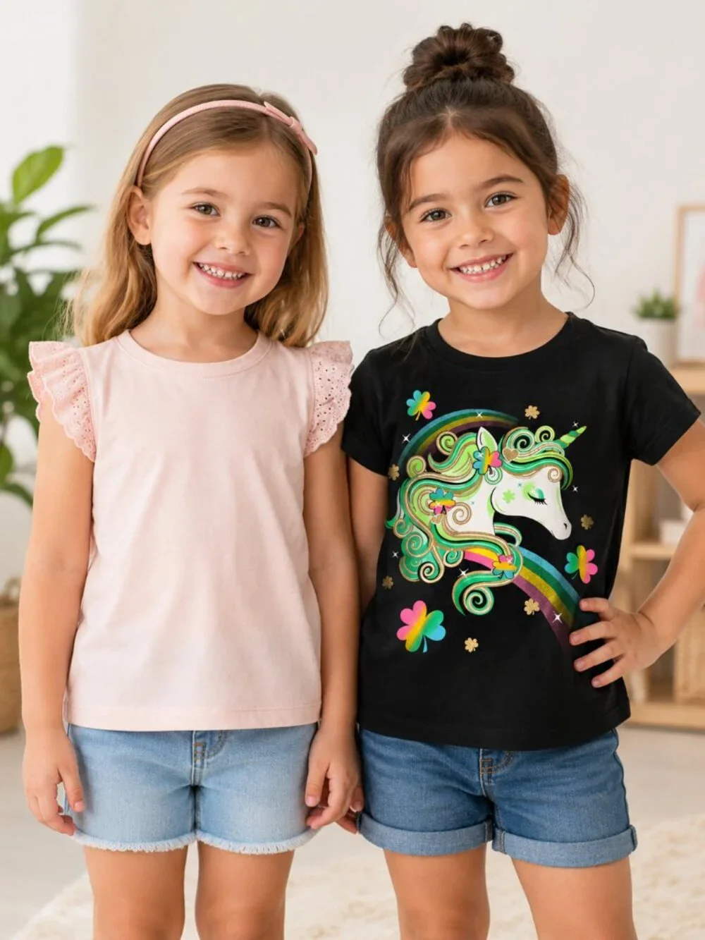 Girls 6/7 Cat & Jack & Children's Place Tee Set